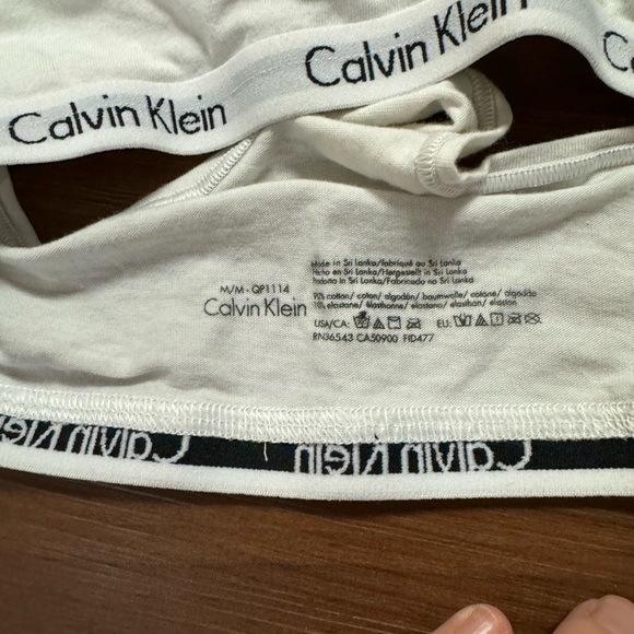 White Calvin Klein Causal Sports Bra - Picture 3 of 3